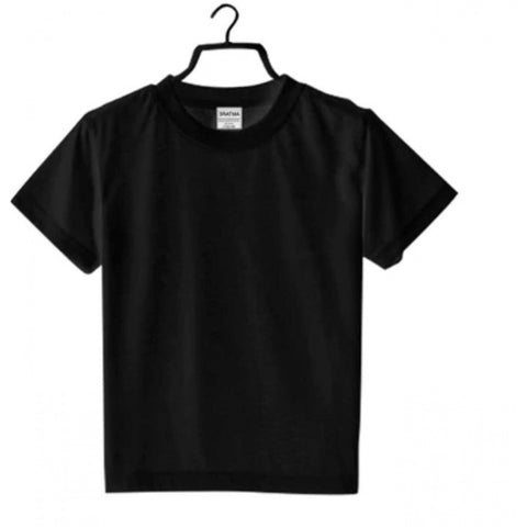 Generic Boys Cotton Plain Half Sleeve TShirt (Black) Generic Boys Cotton Plain Half Sleeve TShirt (Black)