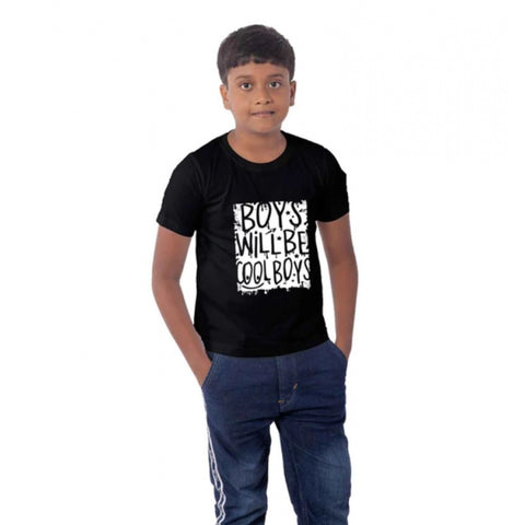 Generic Boys Cotton Will Be Cool Half Sleeve TShirt (Black) Generic Boys Cotton Will Be Cool Half Sleeve TShirt (Black)
