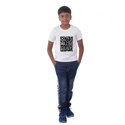 Generic Boys Cotton Will Be Cool Half Sleeve TShirt (White) Generic Boys Cotton Will Be Cool Half Sleeve TShirt (White)