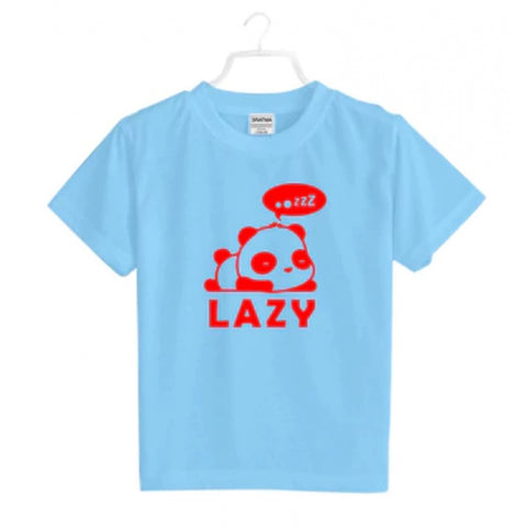 Generic Boys Cotton Lazy Half Sleeve TShirt (Sky Blue) Generic Boys Cotton Lazy Half Sleeve TShirt (Sky Blue)