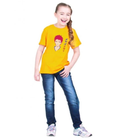 Generic Girls Cotton Akashi Half Sleeve TShirt (Yellow) Generic Girls Cotton Akashi Half Sleeve TShirt (Yellow)