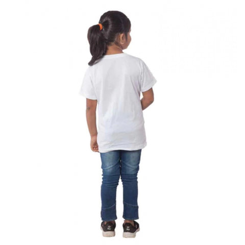 Generic Girls Cotton Tribal Half Sleeve TShirt (White) Generic Girls Cotton Tribal Half Sleeve TShirt (White)
