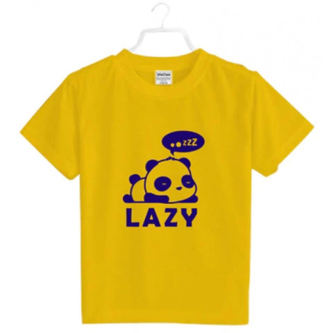 Generic Boys Cotton Lazy Half Sleeve TShirt (Mustard) Generic Boys Cotton Lazy Half Sleeve TShirt (Mustard)