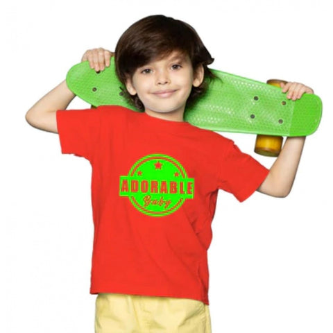 Generic Boys Cotton Adorable Baby Half Sleeve TShirt (Red) Generic Boys Cotton Adorable Baby Half Sleeve TShirt (Red)