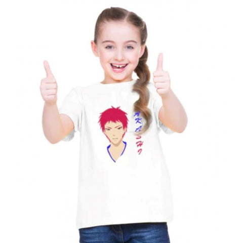 Generic Girls Cotton Akashi Half Sleeve TShirt (White) Generic Girls Cotton Akashi Half Sleeve TShirt (White)