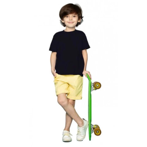Generic Boys Cotton Plain Half Sleeve TShirt (Black) Generic Boys Cotton Plain Half Sleeve TShirt (Black)