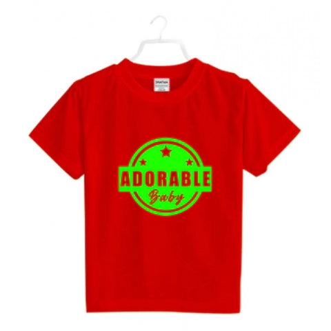 Generic Boys Cotton Adorable Baby Half Sleeve TShirt (Red) Generic Boys Cotton Adorable Baby Half Sleeve TShirt (Red)