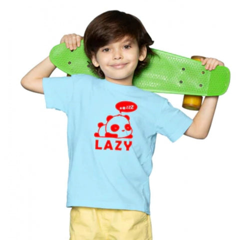 Generic Boys Cotton Lazy Half Sleeve TShirt (Sky Blue) Generic Boys Cotton Lazy Half Sleeve TShirt (Sky Blue)