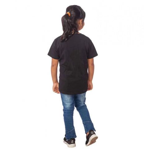 Generic Girls Cotton Snow Board Half Sleeve TShirt (Black) Generic Girls Cotton Snow Board Half Sleeve TShirt (Black)