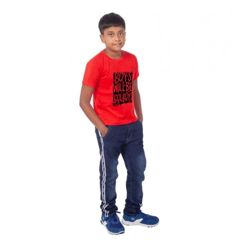 Generic Boys Cotton Will Be Cool Half Sleeve TShirt (Red) Generic Boys Cotton Will Be Cool Half Sleeve TShirt (Red)