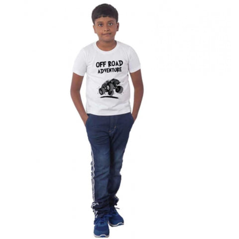 Generic Boys Cotton Off Road Adventure Half Sleeve TShirt (White) Generic Boys Cotton Off Road Adventure Half Sleeve TShirt (White)