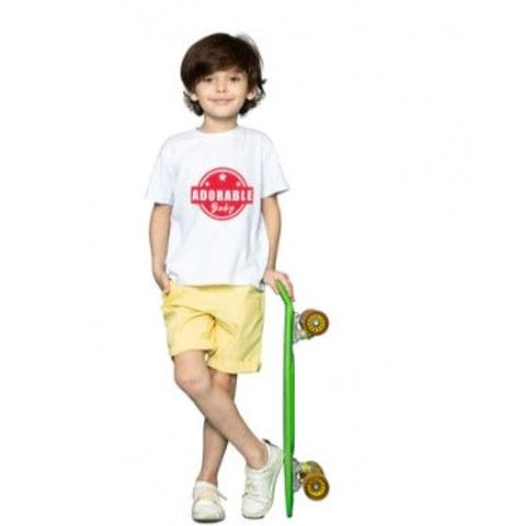 Generic Boys Cotton Adorable Baby Half Sleeve TShirt (White) Generic Boys Cotton Adorable Baby Half Sleeve TShirt (White)