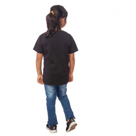Generic Girls Cotton Tribal Half Sleeve TShirt (Black) Generic Girls Cotton Tribal Half Sleeve TShirt (Black)