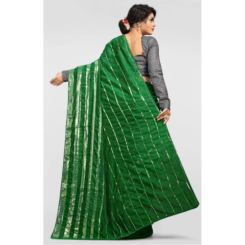 Generic Women's Vichitra Saree with Blouse (Green, 5-6 Mtrs) Generic Women's Vichitra Saree with Blouse (Green, 5-6 Mtrs)