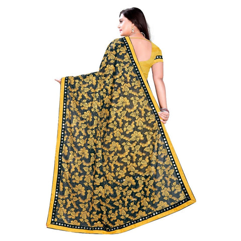 Generic Women's Lycra Blend Saree with Blouse (Mustard, 5-6 Mtrs) Generic Women's Lycra Blend Saree with Blouse (Mustard, 5-6 Mtrs)