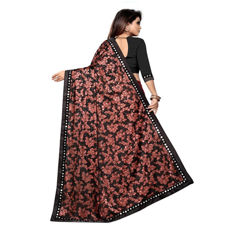 Generic Women's Lycra Blend Saree with Blouse (Red, 5-6 Mtrs) Generic Women's Lycra Blend Saree with Blouse (Red, 5-6 Mtrs)