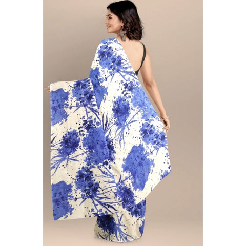 Generic Women's Joya Silk Saree with Blouse (Blue, 5-6 Mtrs) Generic Women's Joya Silk Saree with Blouse (Blue, 5-6 Mtrs)