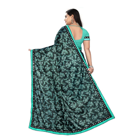 Generic Women's Lycra Blend Saree with Blouse (Rama, 5-6 Mtrs) Generic Women's Lycra Blend Saree with Blouse (Rama, 5-6 Mtrs)