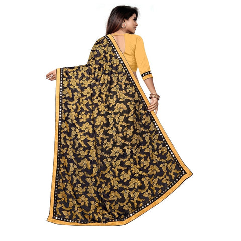 Generic Women's Lycra Blend Saree with Blouse (Mustard, 5-6 Mtrs) Generic Women's Lycra Blend Saree with Blouse (Mustard, 5-6 Mtrs)