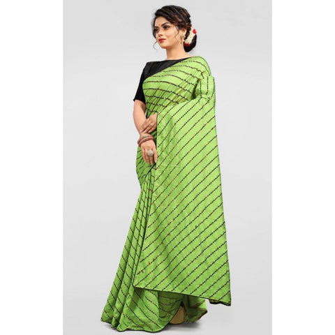 Generic Women's Vichitra Saree with Blouse (LightGreen, 5-6 Mtrs) Generic Women's Vichitra Saree with Blouse (LightGreen, 5-6 Mtrs)