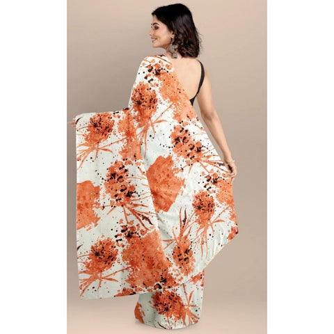 Generic Women's Joya Silk Saree with Blouse (Orange, 5-6 Mtrs) Generic Women's Joya Silk Saree with Blouse (Orange, 5-6 Mtrs)