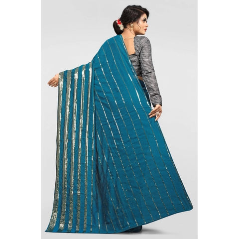 Generic Women's Vichitra Saree with Blouse (Rama, 5-6 Mtrs) Generic Women's Vichitra Saree with Blouse (Rama, 5-6 Mtrs)