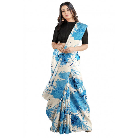 Generic Women's Joya Silk Saree with Blouse (Sky, 5-6 Mtrs) Generic Women's Joya Silk Saree with Blouse (Sky, 5-6 Mtrs)