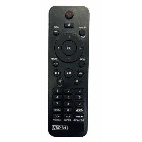 Generic DVD Remote No. URC34, Compatible for Philips DVD Remote (Exactly Same Remote will Only Work) Generic DVD Remote No. URC34, Compatible for Philips DVD Remote (Exactly Same Remote will Only Work)