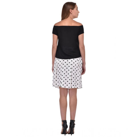 Generic Women's Cotton Blend Solid Short Sleeves Dress (Black) Generic Women's Cotton Blend Solid Short Sleeves Dress (Black)