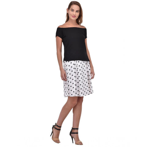 Generic Women's Cotton Blend Solid Short Sleeves Dress (Black) Generic Women's Cotton Blend Solid Short Sleeves Dress (Black)