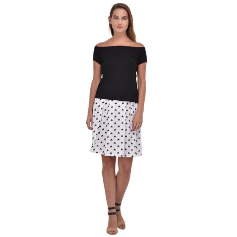 Generic Women's Cotton Blend Solid Short Sleeves Dress (Black) Generic Women's Cotton Blend Solid Short Sleeves Dress (Black)