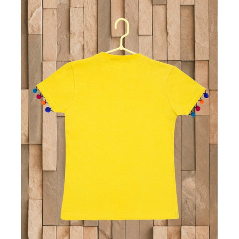 Generic Girl's Casual Short Sleeve Printed Cotton T Shirt (Yellow) Generic Girl's Casual Short Sleeve Printed Cotton T Shirt (Yellow)