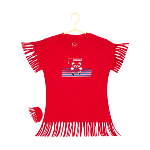 Generic Girl's Casual Short Sleeve Printed Cotton T Shirt (Red) Generic Girl's Casual Short Sleeve Printed Cotton T Shirt (Red)