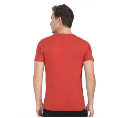 Generic Men's Casual Short Sleeves Cotton Round Neck T-shirt (Red) Generic Men's Casual Short Sleeves Cotton Round Neck T-shirt (Red)