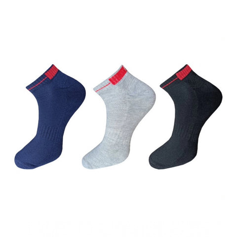 Generic 3_Pair Set Unisex Casual Cotton Solid Ankle Length Socks (Multicolor) Generic 3_Pair Set Unisex Casual Cotton Solid Ankle Length Socks (Multicolor)
