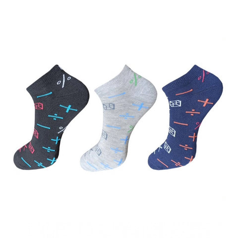 Generic 3_Pair Set Unisex Casual Cotton Printed Ankle Length Socks (Multicolor) Generic 3_Pair Set Unisex Casual Cotton Printed Ankle Length Socks (Multicolor)