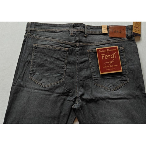 Generic Men's Cotton Blended Solid Plus Size Jeans (Dark Grey) Generic Men's Cotton Blended Solid Plus Size Jeans (Dark Grey)