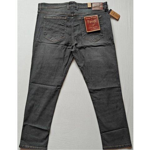 Generic Men's Cotton Blended Solid Plus Size Jeans (Dark Grey) Generic Men's Cotton Blended Solid Plus Size Jeans (Dark Grey)