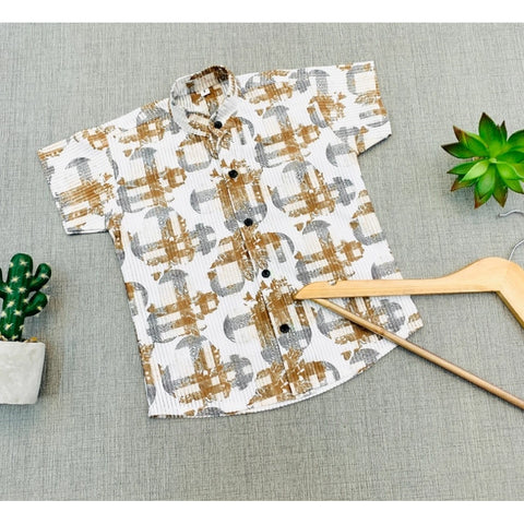 Generic Boy's Cotton Blend Printed Short Sleeve Shirt (MultiColor) Generic Boy's Cotton Blend Printed Short Sleeve Shirt (MultiColor)