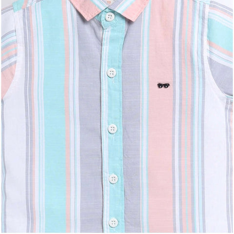 Generic Boy's Cotton Blend Printed Short Sleeve Shirt (MultiColor) Generic Boy's Cotton Blend Printed Short Sleeve Shirt (MultiColor)