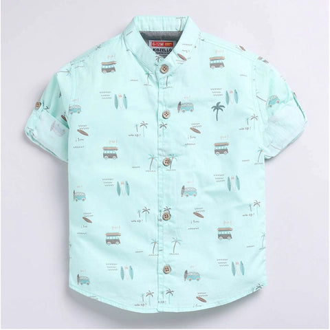 Generic Boy's Cotton Blend Printed Short Sleeve Shirt (MultiColor) Generic Boy's Cotton Blend Printed Short Sleeve Shirt (MultiColor)