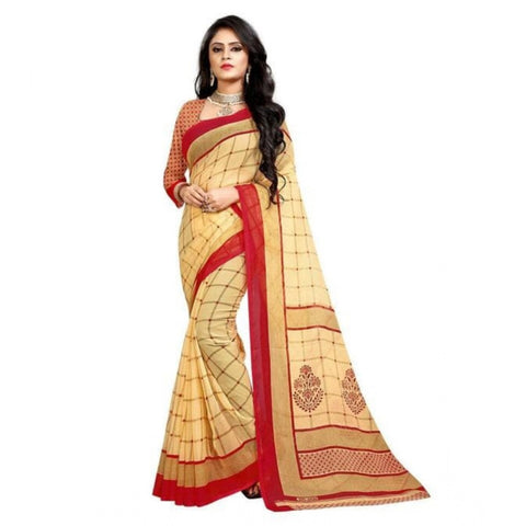 Generic Women's Georgette Printed Saree With Unstitched Blouse 5.5Mtr (Red) Generic Women's Georgette Printed Saree With Unstitched Blouse 5.5Mtr (Red)