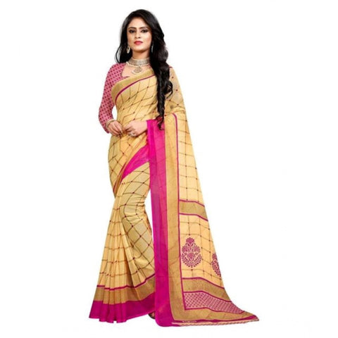 Generic Women's Georgette Printed Saree With Unstitched Blouse 5.5Mtr (Pink) Generic Women's Georgette Printed Saree With Unstitched Blouse 5.5Mtr (Pink)