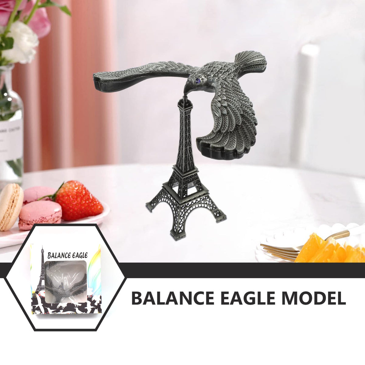 Eiffel Tower Balancing Bird Sculpture