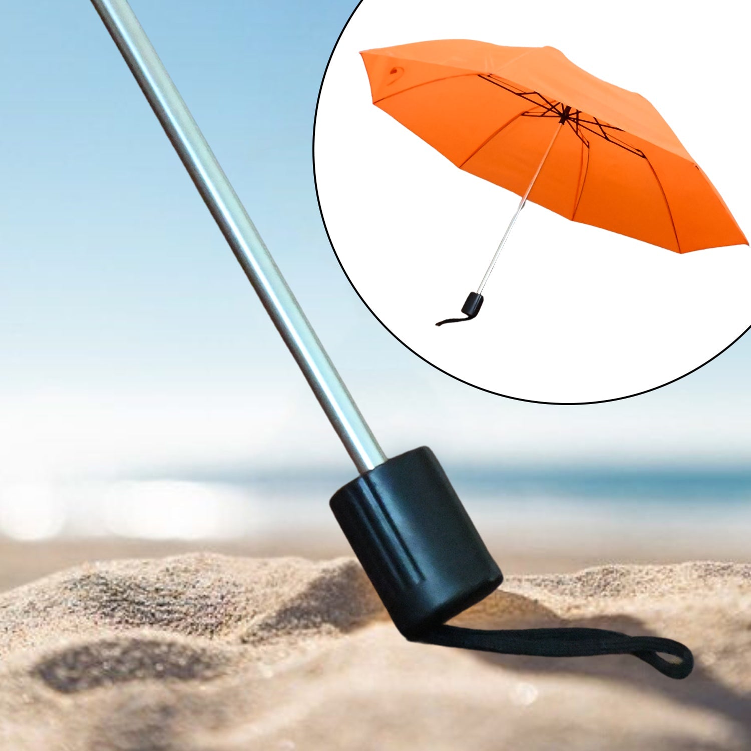 2-Fold Manual Open Umbrella | Windproof, Sunproof & Rainproof | Easy to Hold & Carry | Umbrella for Women, Men & Kids (1 Pc)