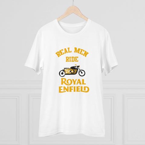 Generic Men's PC Cotton Bike Ride Design Printed T Shirt (Color: White, Thread Count: 180GSM)