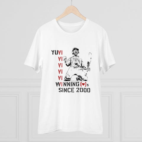 Generic Men's PC Cotton Cricket Design Printed T Shirt (Color: White, Thread Count: 180GSM)
