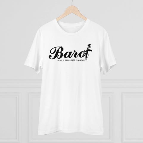 Generic Men's PC Cotton Cast Design Barot Printed T Shirt (Color: White, Thread Count: 180GSM)