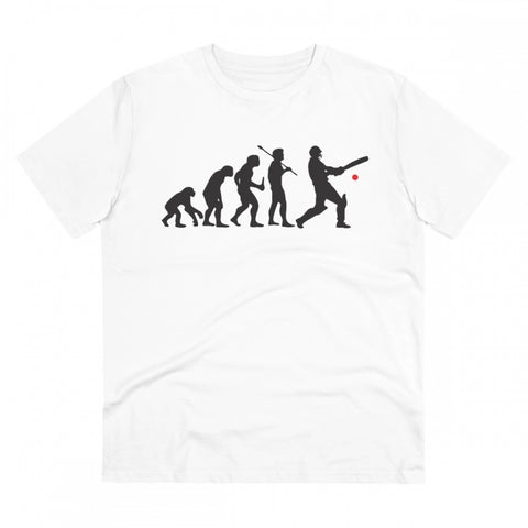 Generic Men's PC Cotton Cricket Design Printed T Shirt (Color: White, Thread Count: 180GSM)