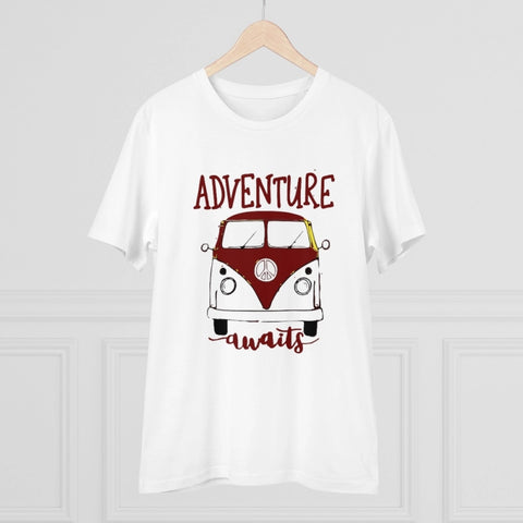 Generic Men's PC Cotton Explore The Unseen Printed T Shirt (Color: White, Thread Count: 180GSM)